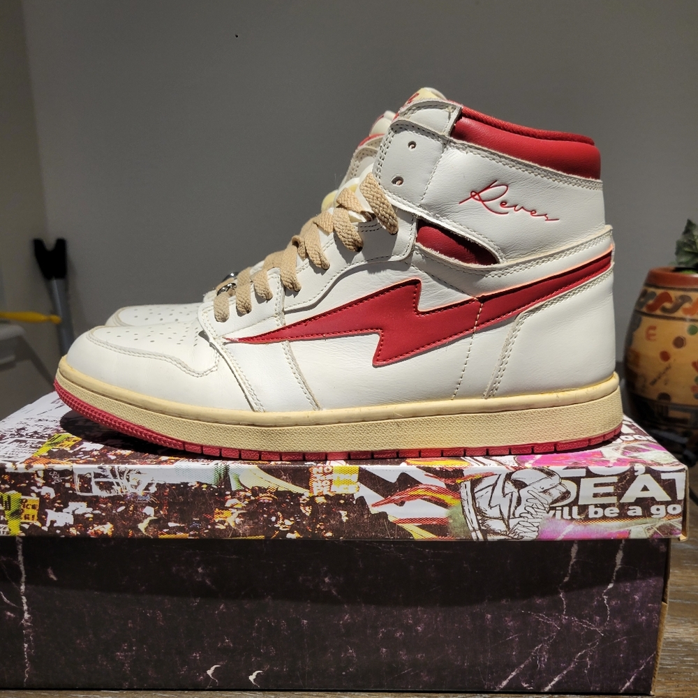 Reves Paris x Air Kiy Hi White/Red 11.5 Used